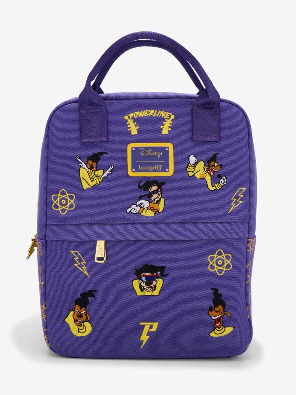 NWT Loungefly Disney Purple Powerline Embroidered  Backpack